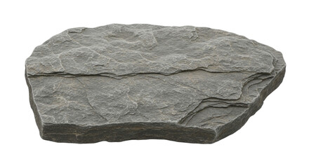 Gray rock with layers transparent background cutout png