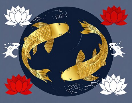 Gold fish in a circle
