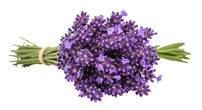 Bunch of lavender flowers transparent background cutout png