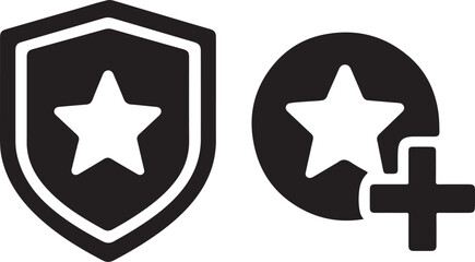 Achievement badge icon in bold vector style, ideal for success, recognition, reward, and milestone themes.
