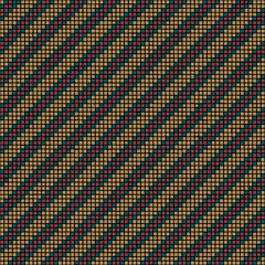 hand drawn squares. pixels ornament. embroidery template. vector seamless pattern. blue, yellow, red stripes. repetitive background. modern decorative art. geometric fabric swatch. textile design 
