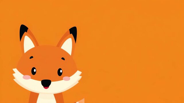 Cute fox cartoon character vector illustration in flat style perfect for educational materials celebrating New Year