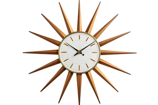 wall clock isolated on transparent 
