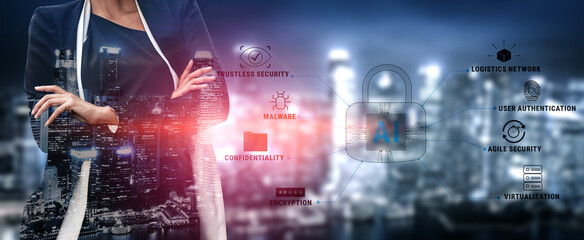 The role of AI in cybersecurity for advanced threat protection and data security. Using AI for malware detection, encryption, and user authentication. Motif