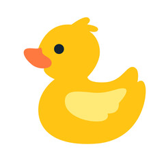 Cute yellow rubber duck illustration for children&rsquo;s themes, bath time graphics, toys, posters, preschool materials, learning resources, playful designs, and fun educational content.
