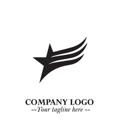 Minimalist Star Logo Symbol in Black on White Background &ndash; Modern Vector Shape for Branding & Design
