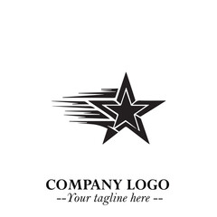 Minimalist Star Logo Symbol in Black on White Background &ndash; Modern Vector Shape for Branding & Design