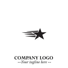 Minimalist Star Logo Symbol in Black on White Background &ndash; Modern Vector Shape for Branding & Design