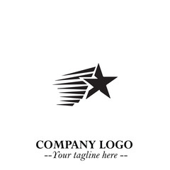 Minimalist Star Logo Symbol in Black on White Background &ndash; Modern Vector Shape for Branding & Design