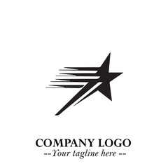 Minimalist Star Logo Symbol in Black on White Background &ndash; Modern Vector Shape for Branding & Design