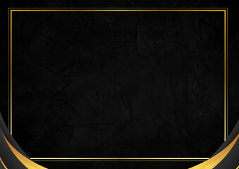 A bold black certificate background featuring elegant gold borders and a textured dark surface. Perfect for high-end awards, premium certificates, VIP invitations, and luxury branding.