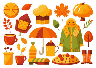 Autumn season elements collection