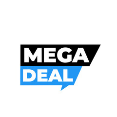 Mega deal png, super offer badge, discount tag design, bold modern layout, digital shop asset