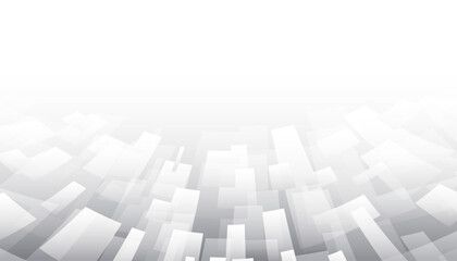 Abstract gray geometric shape design elements overlap on white background, Vector illustration