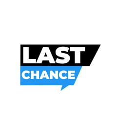 Last chance png, urgency promo badge, deal ending tag, modern bold style, ecommerce use ready