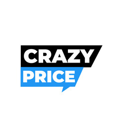 Crazy price png, low cost badge, promo alert tag, colorful modern layout, instant marketing use