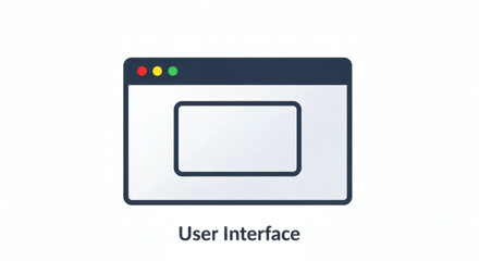 Modern digital user interface concept representing an application window for web browsing and software development projects, showcasing essential display elements and interactive design principles.