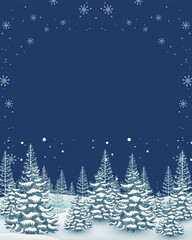 Christmas Banner Illustration Featuring a Festive Background with Fir Tree Branches, Snowflakes & Soft Winter Accents, Perfect for Holiday Greeting Cards, Seasonal Posters, Sales Banners, Invitations.
