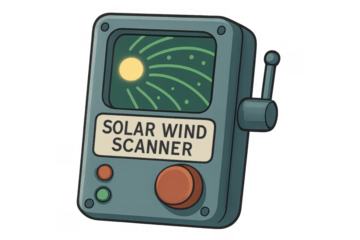 Solar wind scanner retro sci-fi space device