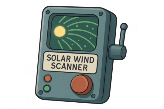 Solar wind scanner retro sci-fi space device