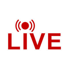 Live broadcast icon, radio wave svg cut file. Isolated vector illustration.