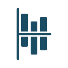 Graph chart icon svg cut file. Isolated vector illustration.