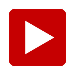 Square play button icon, svg cut file. Isolated vector illustration.