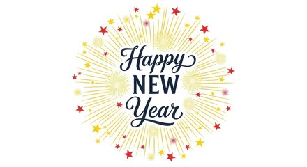 Enthusiastic hands holding colorful new year letters isolated on white background, celebrating the arrival of the new year with joy and anticipation