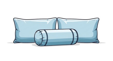 Buy light blue pillows and bolster pillow online best price comfortable soft bedding set sale