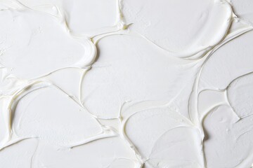 Abstract White Texture - Close-up of Thick Paint or Cream