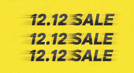 Dynamic retail event banner featuring a motion blur effect, signaling urgent and fast-paced limited-time shopping deals on a vibrant background