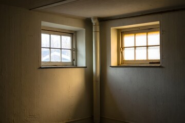 Rustic Interior - Two Windows with Natural Light