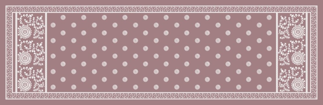 floral elements dupatta design for kurti suit ready to print