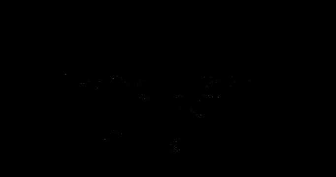 water energy explosion effect on black background