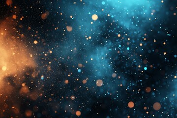 Fototapeta premium Minimal glowing dust cloud over dark field, sparkle, ethereal shimmering calm