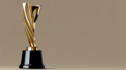 Award ceremony for sports excellence at grand hall featuring prestige trophy showcase