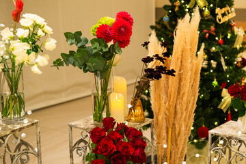 クリスマスツリーのある風景