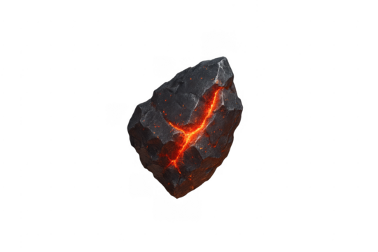 Lava crack glowing hot magma rock element