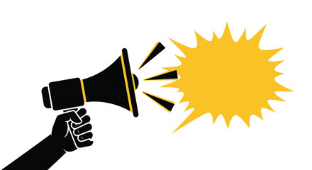 Megaphone announcement promotion marketing communication design