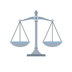 Untitled design - Illustration of scales of justic. Symbolizing fairness, law, equality, legal judgment, ethics and legal system