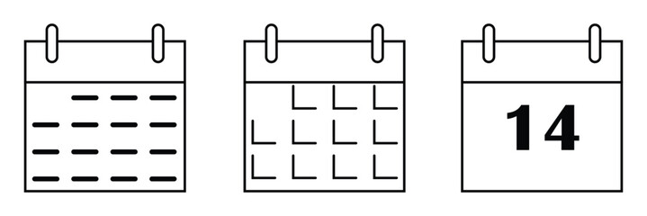 Calendar icon set. Calender symbol. calendar vector icon EPS 10