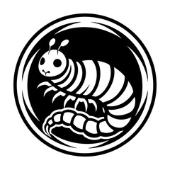 Glyph Style Caterpillar Logos