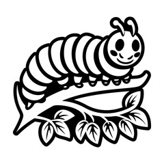 Glyph Style Caterpillar Logos