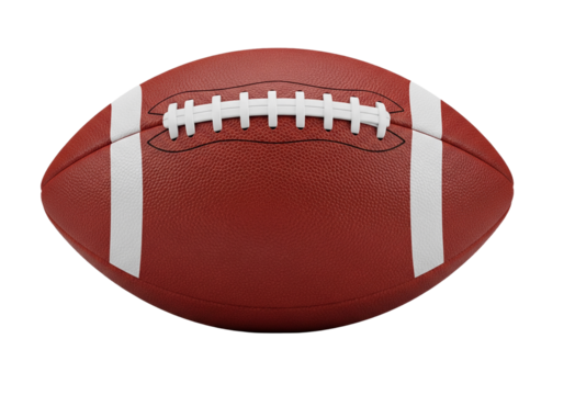 Get your game on with this realistic american football, perfect for sports graphics, team logos, and athletic designs, showcasing the spirit of competition