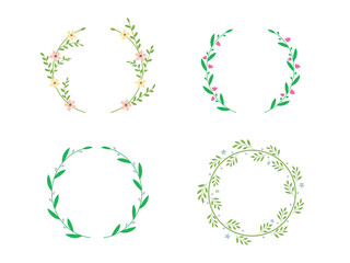 화사한 꽃 프레임 일러스트 _꽃 테두리