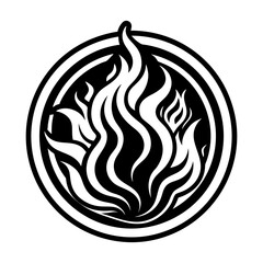 Glyph Style Fire Logos