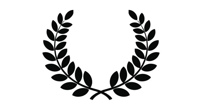 Laurel wreath symbol of victory achievement and excellence award