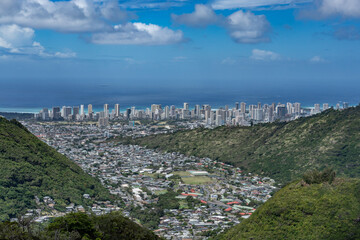 The opposite side is Waʻahila Ridge. Pālolo Valley. Mauʻumae Ridge Trail (Puʻu Lanipō),...