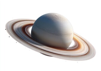 Ringed planet in space, with soft lighting