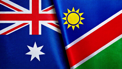 オーストラリアの国旗とナミビアの国旗(Australia flag & Namibia flag.)
